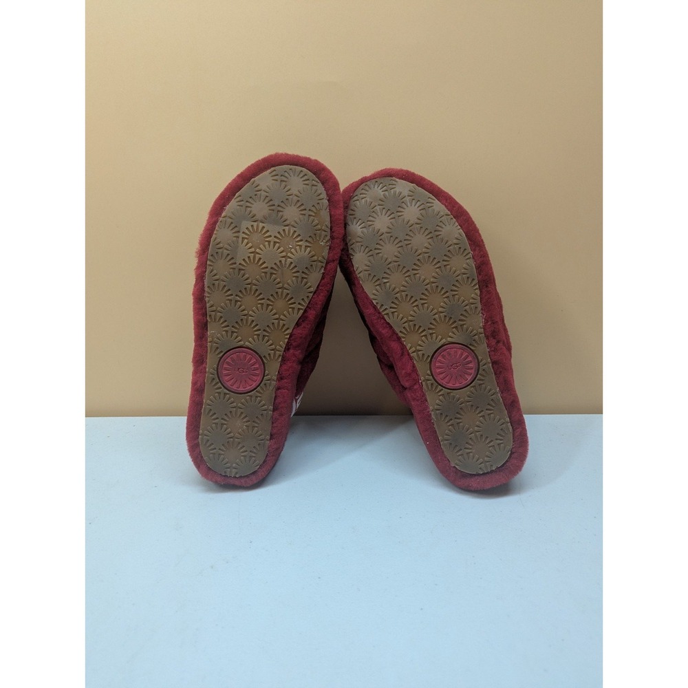 2 Pairs UGG Fluff Yeah Slides Pink SLPN & Red Ribbon RBRD 1095119 Slippers sze 8 - Picture 8 of 12